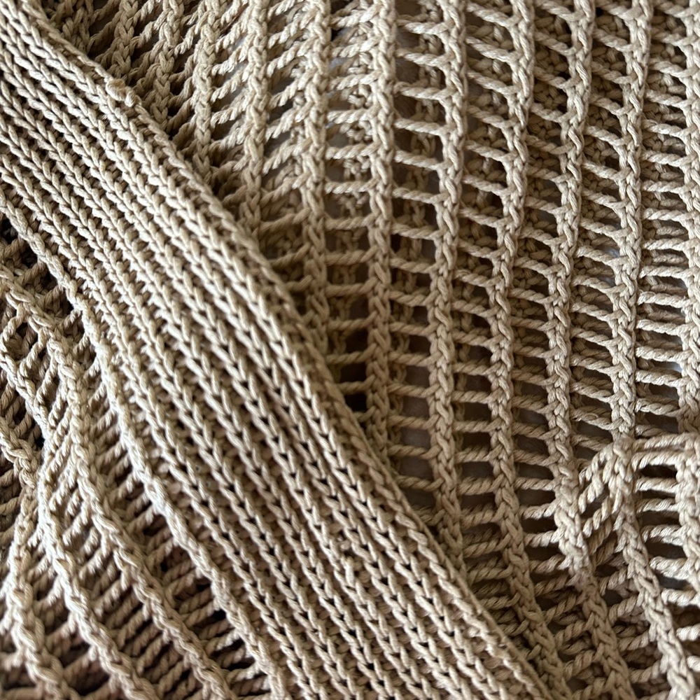 HYFVE Tan Open Weave Knit Top